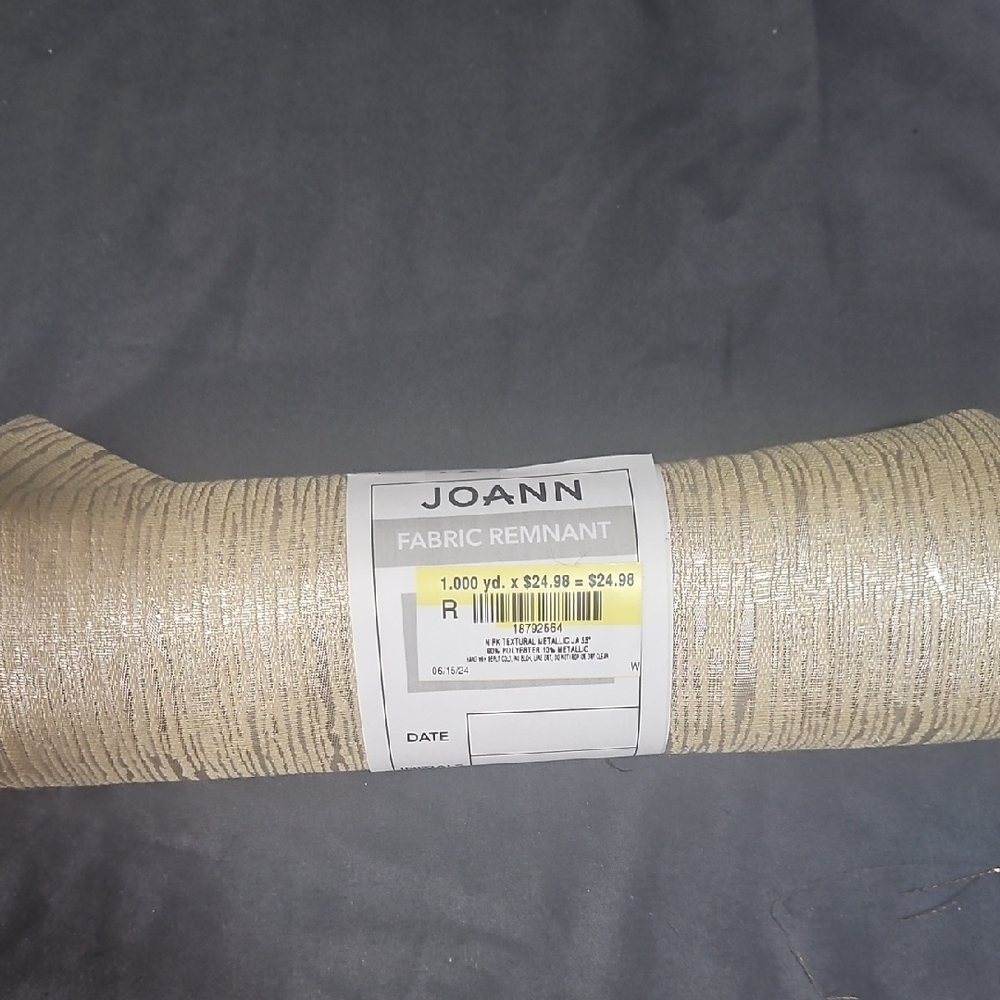 50% Off 2 Items!🦇 JOANN Textured Metallic Fabric Remnant (LOT A) 🦇